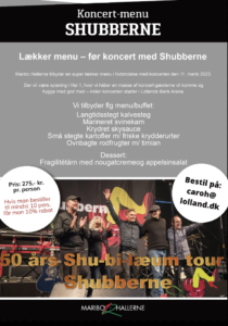 Koncert-menu SHUBBERNE 11/03-23